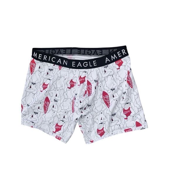 NEW WITHOUT TAGS AMERICAN EAGLE AEO POLAR BEAR COCA COLA 6" Classic Boxer Brief - Picture 3 of 6